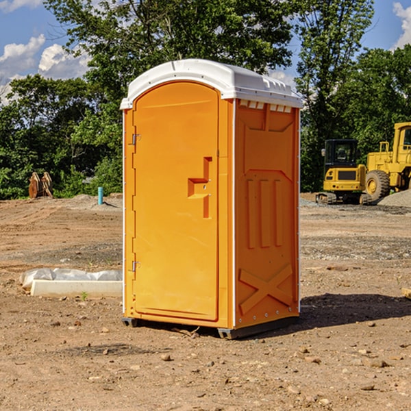 how often are the portable restrooms cleaned and serviced during a rental period in Lorain PA